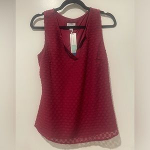 Ezide Textured Mixed Material Top